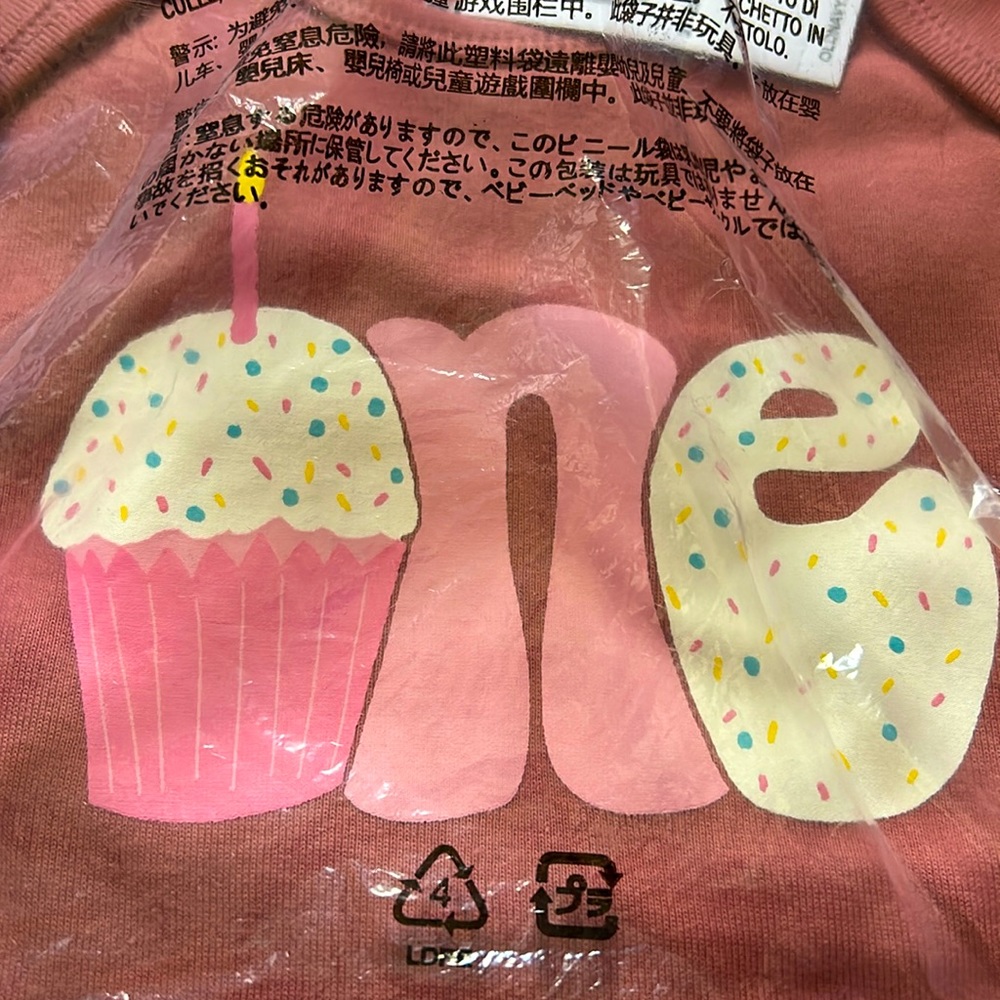 pink ONE birthday onesie